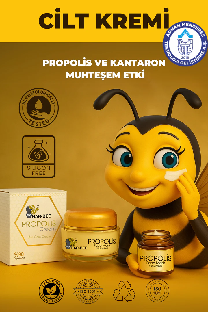 Propolis Cilt Bakım Kremi – Zeytinyağı, Kantaron ve Bal İçerikli Nemlendirici & Sıkılaştırıcı | Harbee