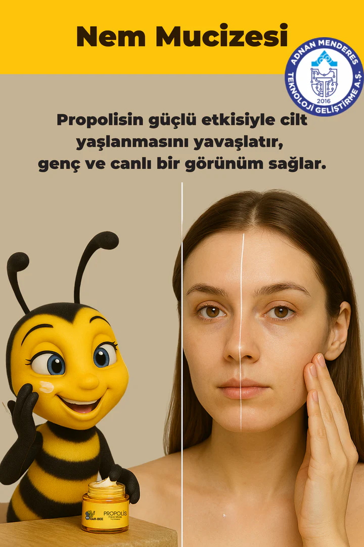 Propolis Cilt Bakım Kremi – Zeytinyağı, Kantaron ve Bal İçerikli Nemlendirici & Sıkılaştırıcı | Harbee