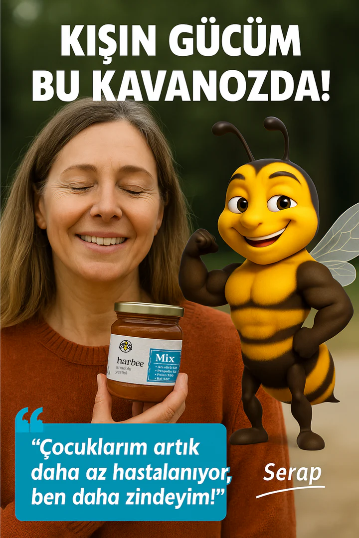 Bal, Propolis, Arı Sütü, Polen Karışımı 220 gr – %100 Doğal | Harbee Mix