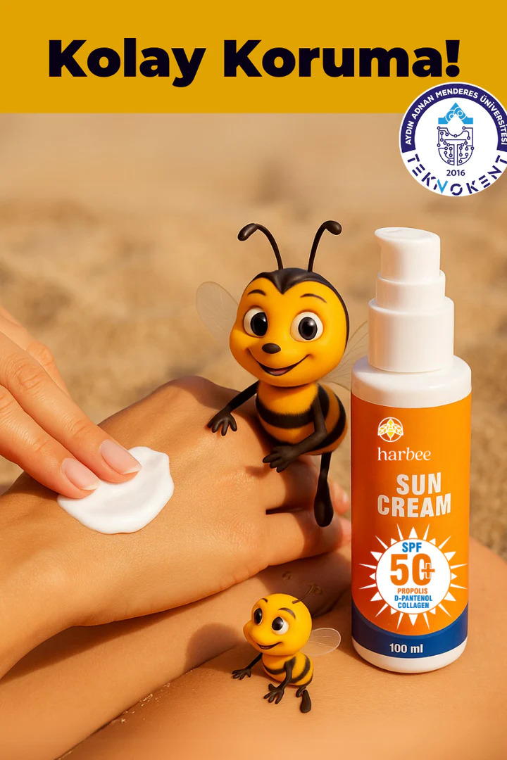 Güneş Kremi SPF 50+ 100 ml – Propolis, Pantenol & Kolajen İçerikli UVA/UVB Koruma | Harbee