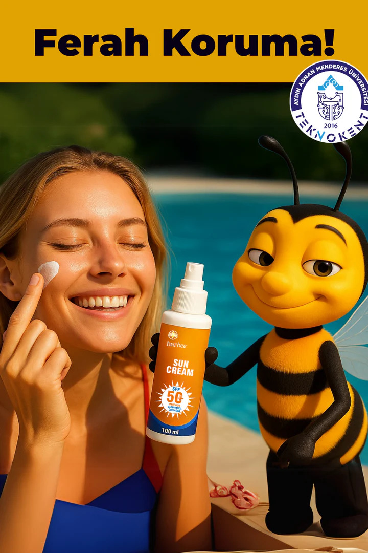 Güneş Kremi SPF 50+ 100 ml – Propolis, Pantenol & Kolajen İçerikli UVA/UVB Koruma | Harbee