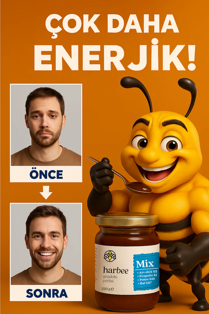 Bal, Propolis, Arı Sütü, Polen Karışımı 220 gr – %100 Doğal | Harbee Mix