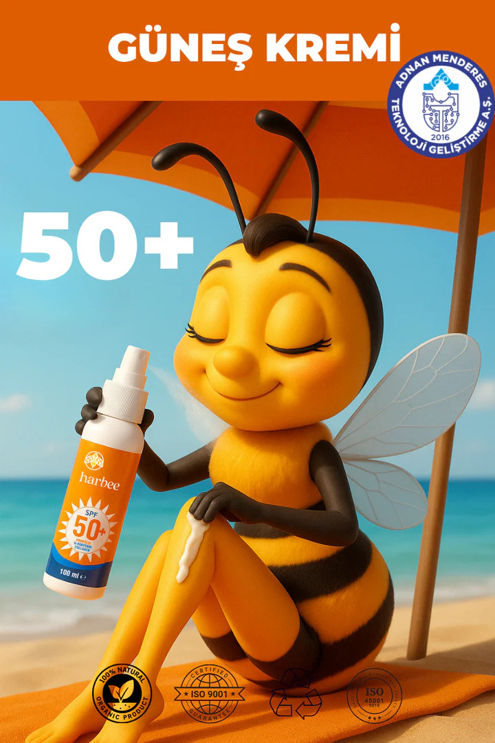 Güneş Kremi SPF 50+ 100 ml – Propolis, Pantenol & Kolajen İçerikli UVA/UVB Koruma | Harbee