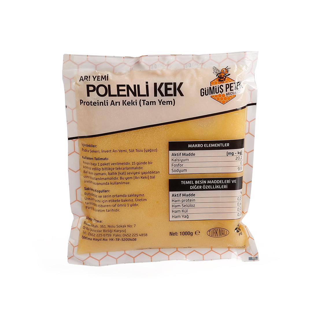 Polenli Kek - Arı Yemi 1 Kg