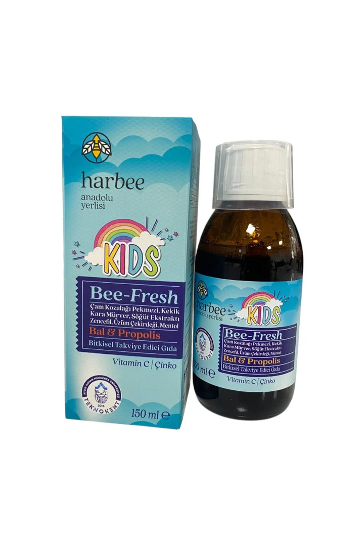 Bee-Fresh Kids Bal & Propolis Şurup 150 ml – C Vitamini ve Çinko Katkılı Takviye Edici Gıda | Bee-Fresh Kids