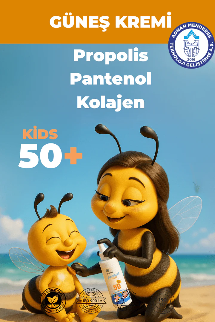  Çocuk Güneş Kremi SPF 50+ 100 ml – Hassas Ciltler İçin Propolis, Pantenol & Kolajen | Harbee