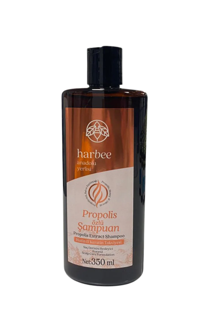 Propolis Özlü Şampuan 350 ml – Tüm Saç Tipleri İçin Besleyici & Onarıcı | Harbee